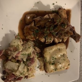 Pattenburg House & Restaurant - Amish Chicken Roasted Potato, Braised Napa Cabbage, Applewood Smoked Bacon, Mushroom Demi. - Bars Near Me - Asbury, New Jersey Pattenburg House & Restaurant - Amish Chicken Roasted Potato, Braised Napa Cabbage, Applewood Smoked Bacon, Mushroom Demi. - Bars Near Me - Asbury, New Jersey