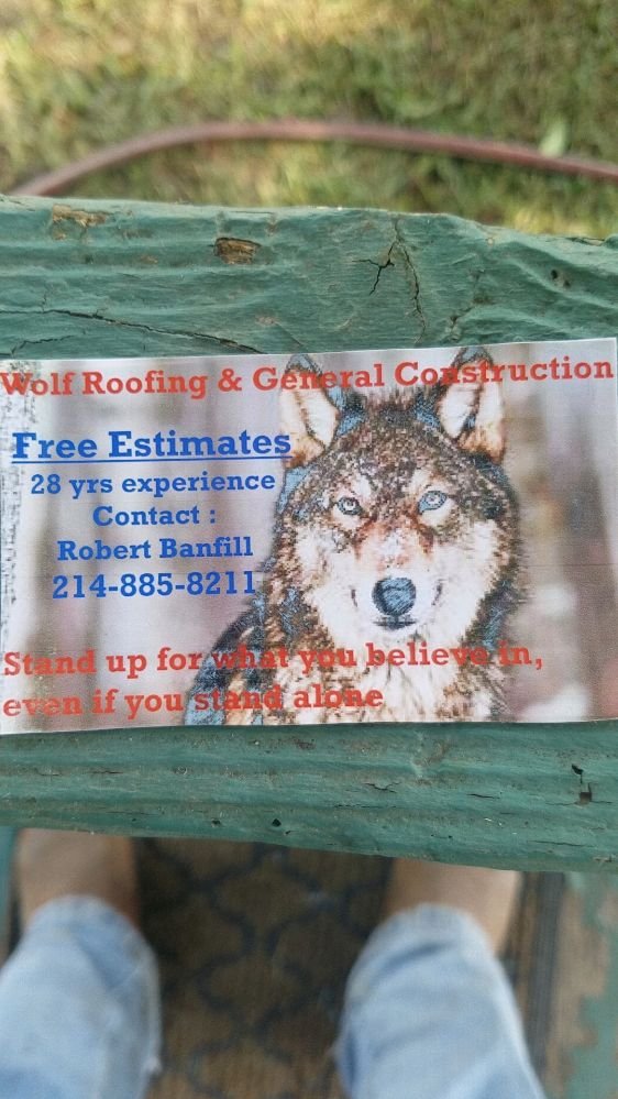 Slide of Wolf Roofing and General Contracting