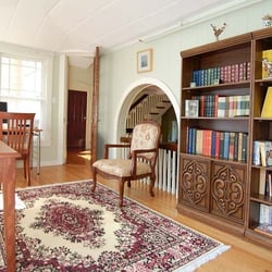 The Sonata Inn - This is one of our common areas. We call is the "Business Mezzanine," as it features our public computer, as well as a library.