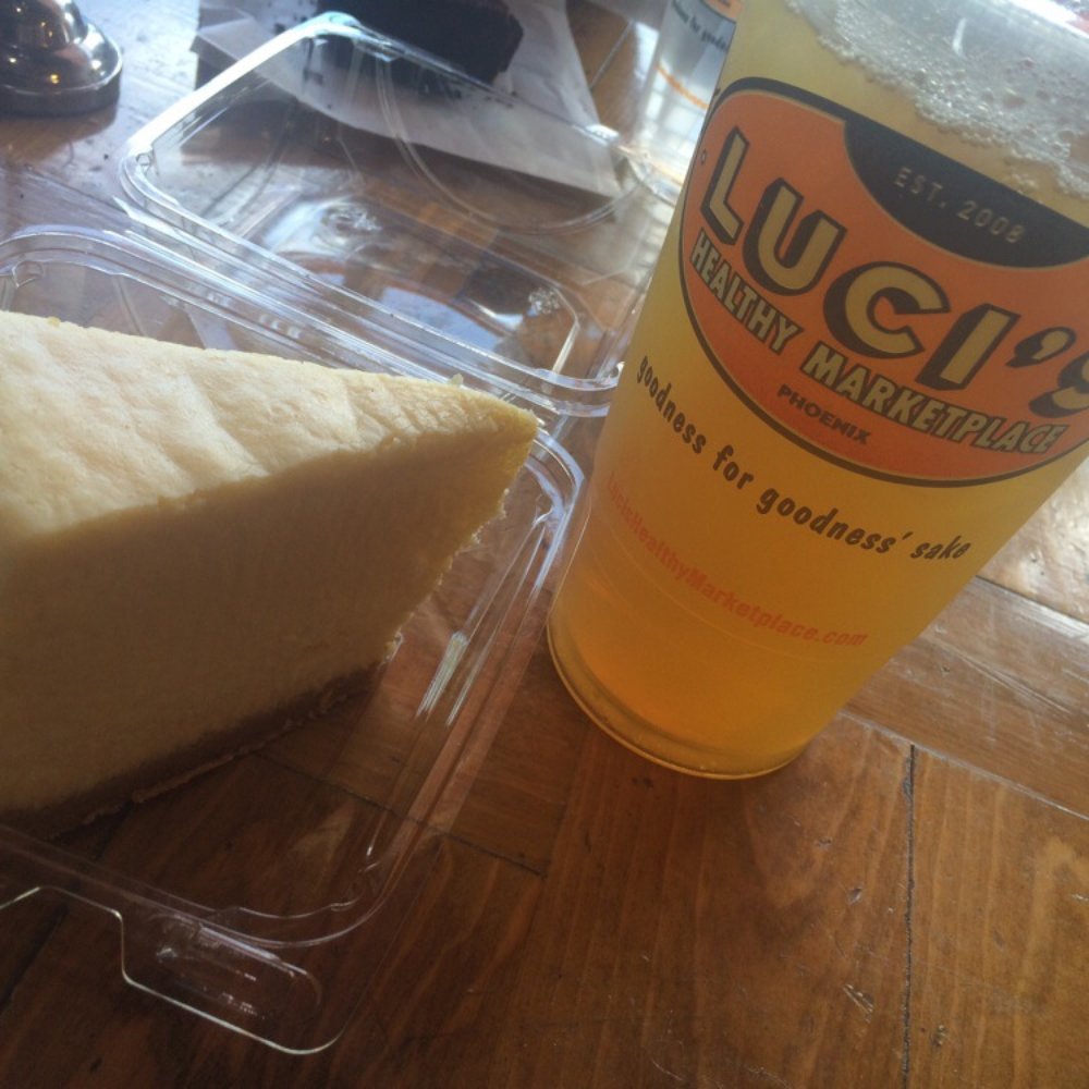 Luci's Marketplace - Sweet green tea and a slice of classic cheesecake - Cafes Near Me - Phoenix, Arizona Luci's Marketplace - Sweet green tea and a slice of classic cheesecake - Cafes Near Me - Phoenix, Arizona