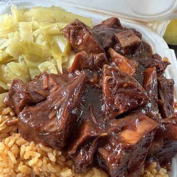 Riddim N' Spice - Vegan Plate (large): BBQ Jackfruit, arroz con gandules, cabbage. DELICIOUS! - Caribbean Near Me - Nashville, Tennessee Riddim N' Spice - Vegan Plate (large): BBQ Jackfruit, arroz con gandules, cabbage. DELICIOUS! - Caribbean Near Me - Nashville, Tennessee