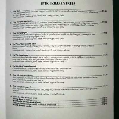 Menu photo 5 Ruen Thai Cornelia, GA