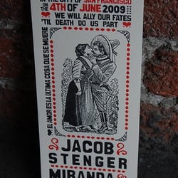 My wedding invitations, printed by D.L.