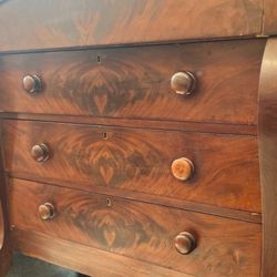 Hilltop Consignment Gallery - Hardwood Drop Front Vintage Desk.