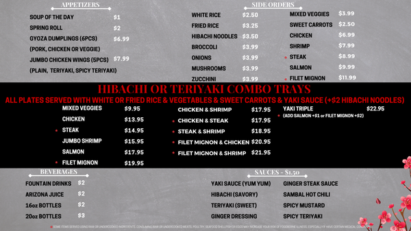Menu photo 3 Yakiko Hibachi Grill Charlotte, NC Menu photo 3 Yakiko Hibachi Grill Charlotte, NC