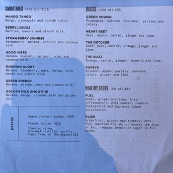 The Green Place - Menu - Vegan Near Me - Puerto Vallarta, JAL