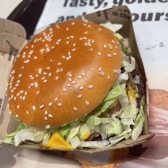 McDonald's - a hamburger with lettuce and cheese - Fast Food Near Me - San Jose, California