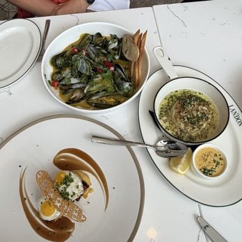 The Landon - Muscles, scallops, and crabcake - American Near Me - Tampa, Florida
