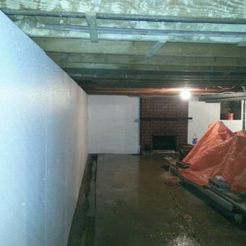Fadale Enterprises - Basement waterproofing project halfway finished. Look at how incredible those once leaky walls now look. Clean, dry, and now useful space! - Waterproofing Near Me - Fredonia, New York Fadale Enterprises - Basement waterproofing project halfway finished. Look at how incredible those once leaky walls now look. Clean, dry, and now useful space! - Waterproofing Near Me - Fredonia, New York