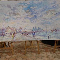 Académie des Artistes - Grossgemälde von Honfleur.