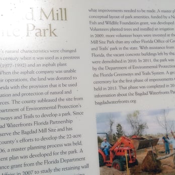 Bagdad Mill Site Park - Informative signs every 60 yards or so. - Parks Near Me