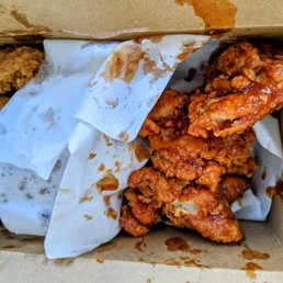 I kinda ate some....I was hungry. Half and half, yangyeum and soy garlic.