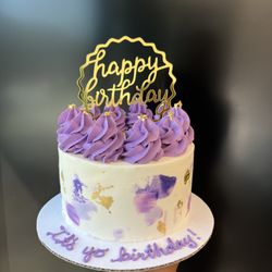 VTasteCakes Vegan Bakeshop - Purple Watercolor Cake