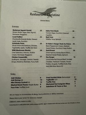 Menu photo 3 Restaurant Christine Seattle, WA