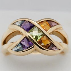 Rings N Things - white gold band with 9 birthstones