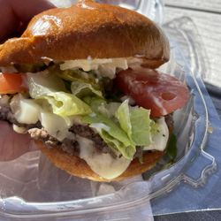 Hillview Market & Deli - Smashburger with 2 patties, cheese, lettuce, tomato, pickles, mayo