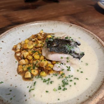 Off Alley - Black cod, corn, smelt roe - Wine Bars Near Me - Seattle, Washington