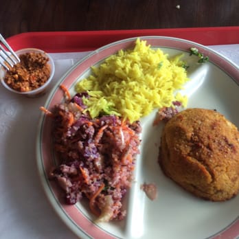 Sanaa's Gourmet Restaurant - Quinoa salad, rice , and a vegan savory thing - Mediterranean Near Me - Sioux Falls, South Dakota
