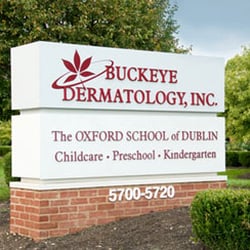 Buckeye Dermatology - Our Dublin office sign - can be seen from Blazer Parkway