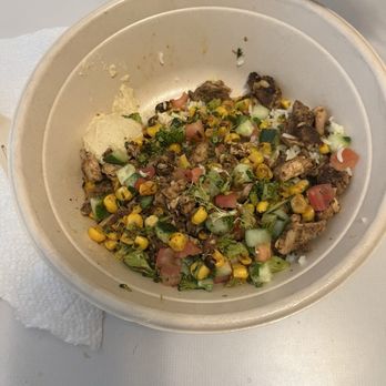 CAVA - Not even 1/3 of bowl is full.  Poor portions. Ridiculous. Added hummus and pita and they did not include it either. - Mediterranean Near Me - Brea, California