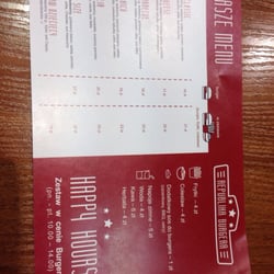 Republika Burgera - Menu