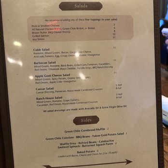 The Ranch House - The Ranch House.  Salads/sides. - American Near Me - Santa Fe, New Mexico