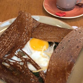 Crêperie la Chandeleur - Spinach, egg, cheese crepe and hot chocolate - Creperies Near Me - Lausanne, VD Crêperie la Chandeleur - Spinach, egg, cheese crepe and hot chocolate - Creperies Near Me - Lausanne, VD