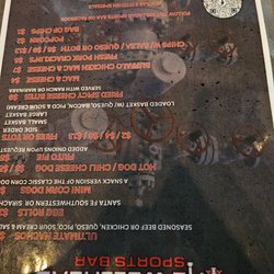 The Wellhead Sports Bar - Menu