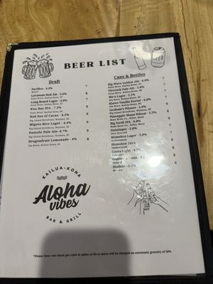 Menu photo 6 Aloha Vibes Kailua-Kona, HI