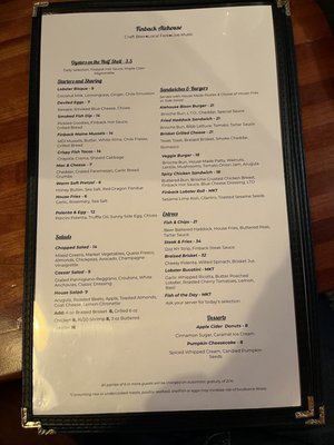 Menu photo 4 Finback Alehouse Bar Harbor, ME