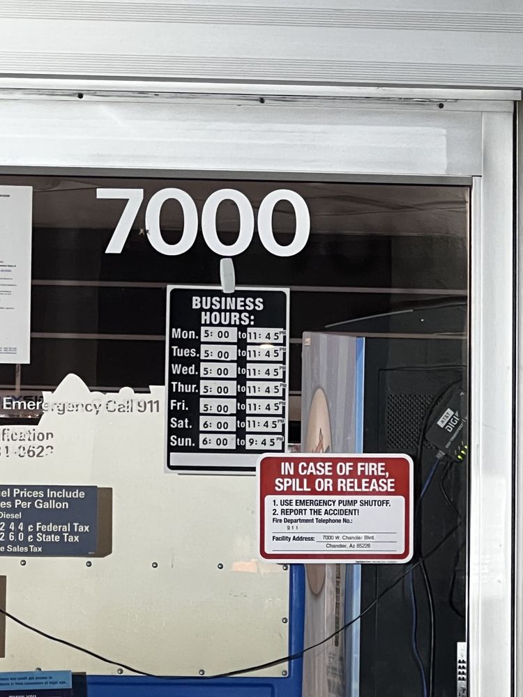 CHEVRON Updated June 2024 7000 W Chandler Blvd, Chandler, Arizona Gas Stations Phone