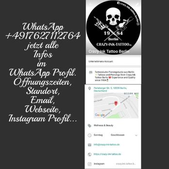 Crazy Ink Tattoo Berlin - #crazyinktattooberlin Infos von WhatsApp neu 017627112764 - Tattoo Near Me - Berlin, BE Crazy Ink Tattoo Berlin - #crazyinktattooberlin Infos von WhatsApp neu 017627112764 - Tattoo Near Me - Berlin, BE