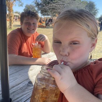 Hall's Pumpkin Farm - Sweet tea was yummy! You get to keep the mason jar! $5 for initial tea and $3 refills. - Pumpkin Patches Near Me - Grapevine, Texas Hall's Pumpkin Farm - Sweet tea was yummy! You get to keep the mason jar! $5 for initial tea and $3 refills. - Pumpkin Patches Near Me - Grapevine, Texas