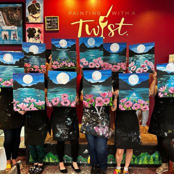 Painting with a Twist - End result of our painting session - Paint & Sip Near Me - Lakewood, Colorado Painting with a Twist - End result of our painting session - Paint & Sip Near Me - Lakewood, Colorado