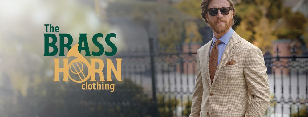 The Brass Horn Men's Clothing Logo