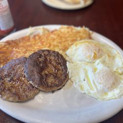 Granny's Country Cafe - Sausage Patty and Eggs Breakfast