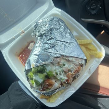 AustinMed Break - Gyro Shawarma Wrap with Fries - Food Trucks Near Me - Austin, Texas