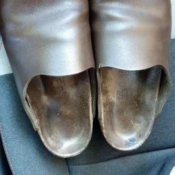 Milano Shoe Service - Repolished Birkenstock. Covered all the dry and wrikly surface, look refreshed! - Shoe Repair Near Me - Pasadena, California Milano Shoe Service - Repolished Birkenstock. Covered all the dry and wrikly surface, look refreshed! - Shoe Repair Near Me - Pasadena, California