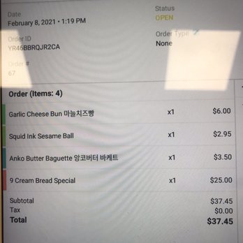 Concerto Bakery - Receipt for my entire order. Not included is delivery fee: $5 in general for delivery but mine was $10 for downtown. - Bakeries Near Me - Los Angeles, California Concerto Bakery - Receipt for my entire order. Not included is delivery fee: $5 in general for delivery but mine was $10 for downtown. - Bakeries Near Me - Los Angeles, California