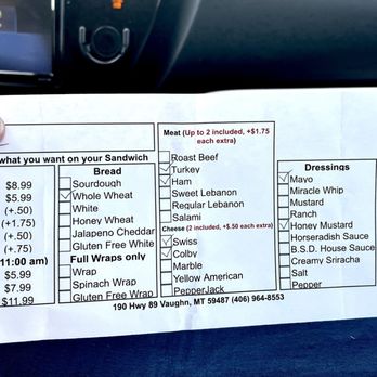 Big Sky Deli and Bakery - Order Slip - Bakeries Near Me - Vaughn, Montana Big Sky Deli and Bakery - Order Slip - Bakeries Near Me - Vaughn, Montana