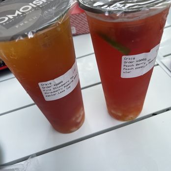 Domoishi - Peach Berry Green Tea - Bubble Tea Near Me - Miramar, Florida