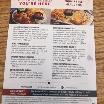 Applebee's Grill + Bar - Veterans Day menu - Sports Bars Near Me - Palmdale, California Applebee's Grill + Bar - Veterans Day menu - Sports Bars Near Me - Palmdale, California
