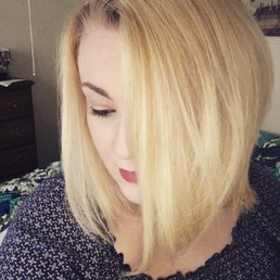 A-Line layered bob (wash, cut, and style). Kristina did an amazing job! A-Line layered bob (wash, cut, and style). Kristina did an amazing job!