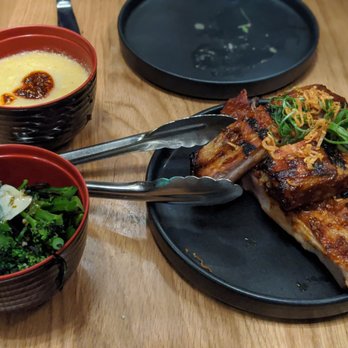 The Wolf's Tailor - Pork ribs, broccolini and polenta - New American Near Me - Denver, Colorado The Wolf's Tailor - Pork ribs, broccolini and polenta - New American Near Me - Denver, Colorado