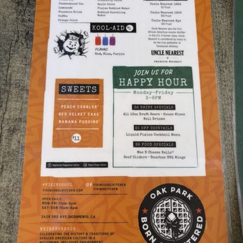 Fixins Soul Kitchen - Happy hour and dessert menu - Soul Food Near Me - Sacramento, California Fixins Soul Kitchen - Happy hour and dessert menu - Soul Food Near Me - Sacramento, California