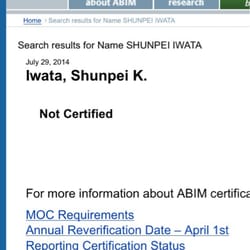 Shunpei Keith Iwata, MD - Certification matters! Know whose hands you are putting your life in.