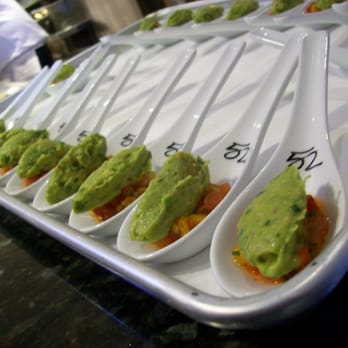Seasons 52 - Amuse Bouche of Lump Crab, Pico de Gallo and Haas Avocado. - New American Near Me - Costa Mesa, California Seasons 52 - Amuse Bouche of Lump Crab, Pico de Gallo and Haas Avocado. - New American Near Me - Costa Mesa, California