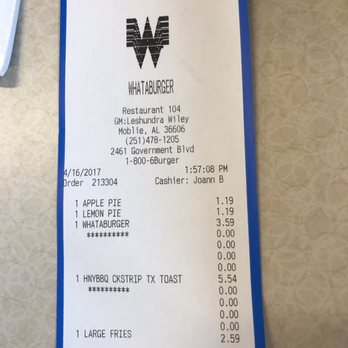 Whataburger - This ended being cheaper than I thought it'd be - Burgers Near Me - Mobile, Alabama