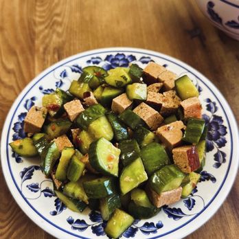 Woon - Chilled Cucumber & Tofu Salad 涼拌豆干黃瓜 - Chinese Near Me - Pasadena, California Woon - Chilled Cucumber & Tofu Salad 涼拌豆干黃瓜 - Chinese Near Me - Pasadena, California