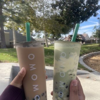 OMOMO Tea Shoppe - OREO BRULEE GREEN MILK TEA & BLACK JADE MILK TEA - Coffee & Tea Near Me - Irvine, California OMOMO Tea Shoppe - OREO BRULEE GREEN MILK TEA & BLACK JADE MILK TEA - Coffee & Tea Near Me - Irvine, California